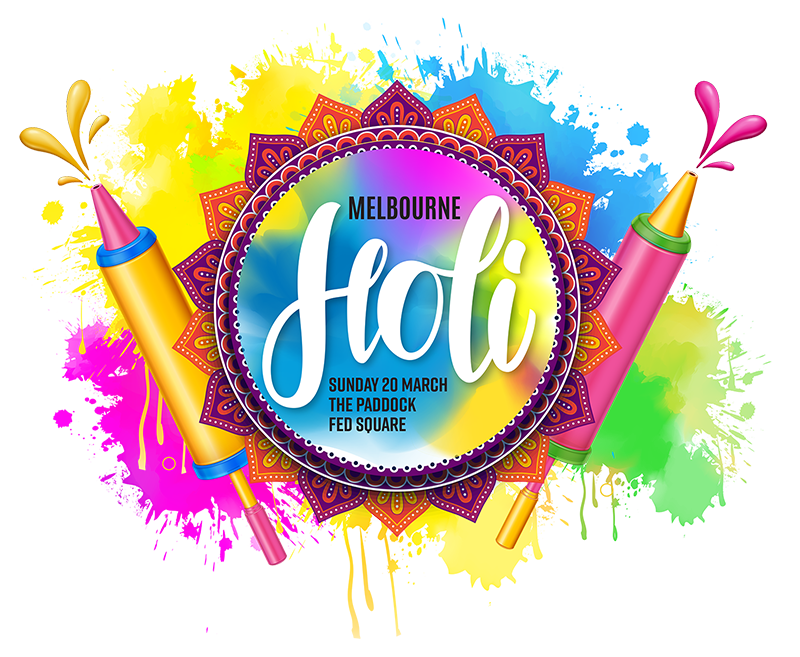 Melbourne Holi Festival 2022 Federation Square Paddock 20th March